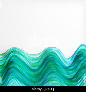 abstract vector stripes glowing background - ocean waves Stock Vector