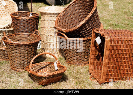 willow baskets Stock Photo