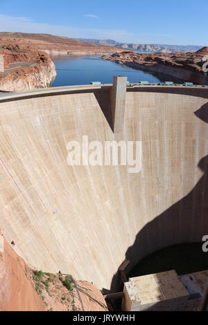 Lake Powell and Glen Canyon Dam, Page, Arizona AZ, USA Stock Photo