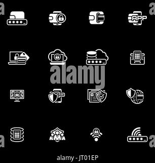 Flat Design Security and Protection Icons Set. Stock Vector