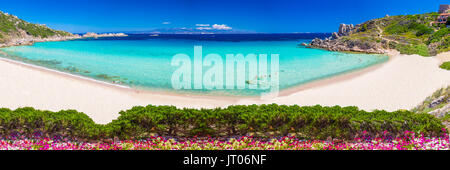 Spiaggia Di Rena Bianca Beach With Red Rocks And Azure Clear