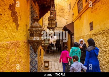 Street life scene. Imperial city Meknes, Morocco, Maghreb North Africa Stock Photo