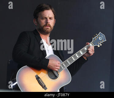 Kings of Leon perform at British Summertime, Hyde Park, Lonodn  Featuring: Kings of Leon, Caleb Followill Where: London, United Kingdom When: 06 Jul 2017 Credit: WENN.com Stock Photo