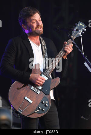 Kings of Leon perform at British Summertime, Hyde Park, Lonodn  Featuring: Kings of Leon, Caleb Followill Where: London, United Kingdom When: 06 Jul 2017 Credit: WENN.com Stock Photo