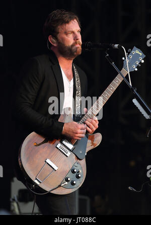 Kings of Leon perform at British Summertime, Hyde Park, Lonodn  Featuring: Kings of Leon, Caleb Followill Where: London, United Kingdom When: 06 Jul 2017 Credit: WENN.com Stock Photo