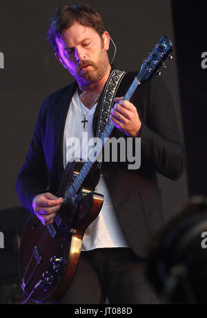 Kings of Leon perform at British Summertime, Hyde Park, Lonodn  Featuring: Kings of Leon, Caleb Followill Where: London, United Kingdom When: 06 Jul 2017 Credit: WENN.com Stock Photo