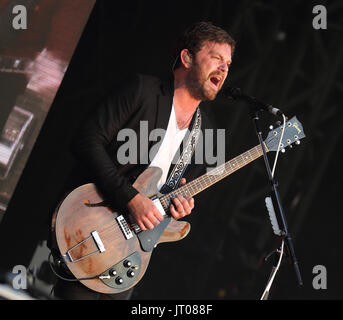 Kings of Leon perform at British Summertime, Hyde Park, Lonodn  Featuring: Kings of Leon, Caleb Followill Where: London, United Kingdom When: 06 Jul 2017 Credit: WENN.com Stock Photo