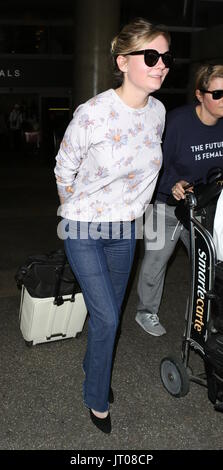 Kirsten Dunst arrives at the airport  Featuring: Kirsten Dunst Where: Los Angeles, California, United States When: 07 Jul 2017 Credit: WENN.com Stock Photo