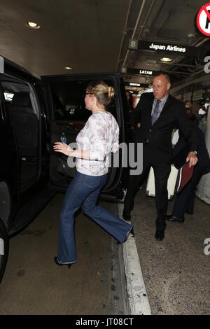 Kirsten Dunst arrives at the airport  Featuring: Kirsten Dunst Where: Los Angeles, California, United States When: 07 Jul 2017 Credit: WENN.com Stock Photo