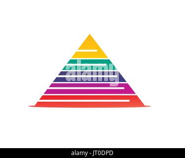 colorful triangle illustration, icon design, isolated on white background. Stock Vector
