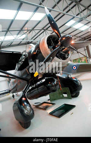 Westland Lysander preserved in flying condition at the Shuttleworth Trust. Represents aircraft which ferried agents into and out of occupied Europe. Stock Photo