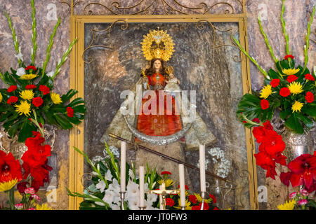 Hermitage Nuestra Señora de la Peña, typical white village of Mijas. Costa del Sol, Málaga province. Andalusia, Southern Spain Europe Stock Photo