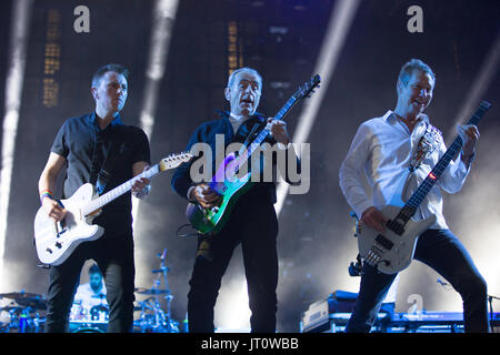 Siddington, Cheshire, UK. 6th Aug, 2017. Status Quo perform live at Rewind North Festival at Capesthorne Hall near Macclesfield. Credit: Simon Newbury/Alamy Live News Stock Photo