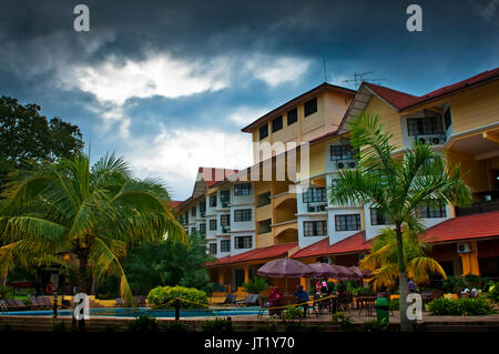 Cherating Hotel at Balok Beach at Cherating Pahang Malaysia Stock Photo