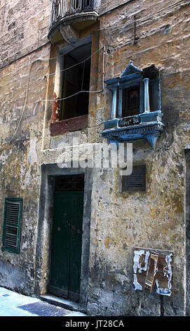 Strait Street, Valletta, Malta:  Most famous/infamous street; aka THE GUT; Pinnacle of nightlife for UK & USA military from 19th - mid 20th Centuries. Stock Photo