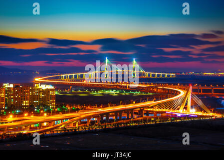 incheon bridge in korea Stock Photo