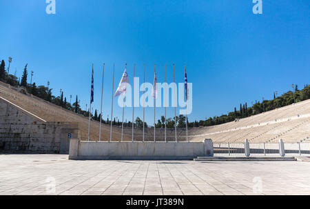 Panthenaic stadium in Athens where the first modern Olympic games were held in 1896 Stock Photo