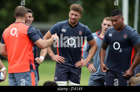 England's Nick Isiekwe during a training session at Pennyhill Park ...