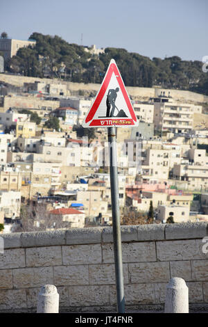 road works sign Stock Photo