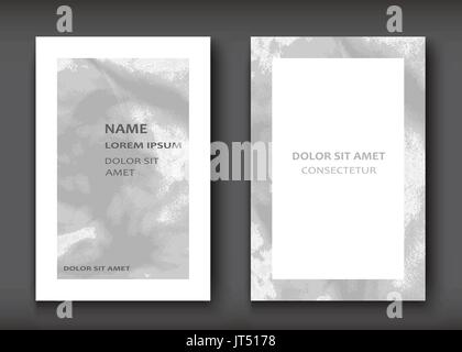 White grey gradient Watercolor explosion shape artistic covers design set. Decorative texture paint fluid colors backgrounds. Trendy template vector i Stock Vector