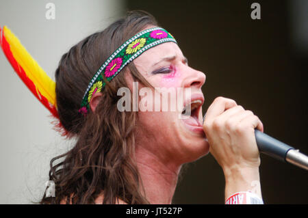 Juliette Lewis Juliette Licks performs 2007 Lollapalooza Chicago,Il Stock Photo