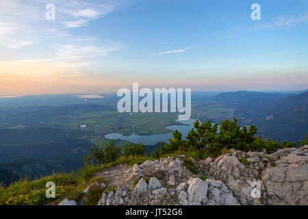View from top of Herzogstand in Bavaria, Germany Stock Photo