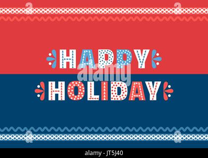 Happy holiday poster. Stock Vector