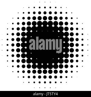 Halftone element, circular halftone pattern. Specks, halftone circle gradient Stock Vector