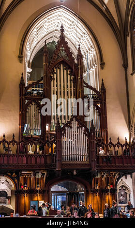 NEW YORK, USA - October 14, 2016. Inside of Trinity Church Located on Wall Street and Broadway, Manhattan, New York. Stock Photo