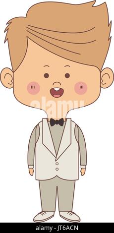 young happy groom man wear suit married Stock Vector