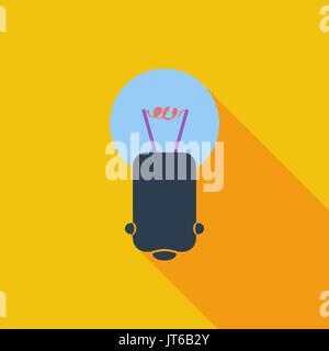 Brain icon. Flat vector related icon with long shadow for web and mobile applications. It can be used as - logo, pictogram, icon, infographic element. Stock Vector