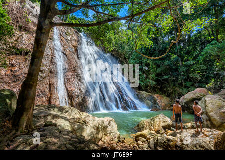 Na Muang or Namuang Waterfall Park, Koh Samui island, Thailand Stock Photo