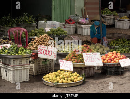 fresh fruit for sale on asia street market Stock Photo