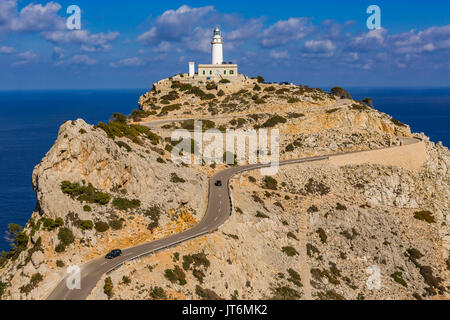 Formentor Lighthouse on Cap de Formentor, Majorca, Balearic Islands, Spain Stock Photo
