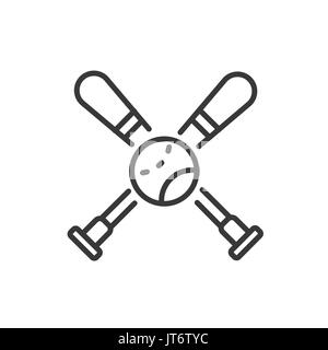 Baseball - modern vector line design icon Stock Vector