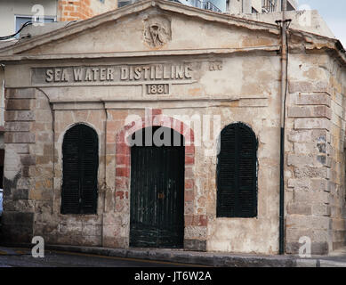 Old sea water distilling plant,Sliema Malta. Stock Photo