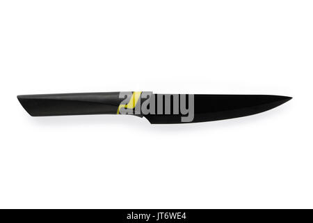 Black kitchen knife. Isolated on white, clipping path included Stock Photo
