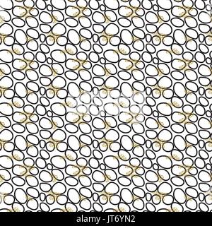 Abstract small black circles seamless pattern. Stock Vector