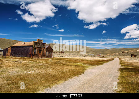 Bodie ghost town in California. Bodie is a historic state park from a gold rush era  in the Bodie Hills east of the Sierra Nevada Stock Photo