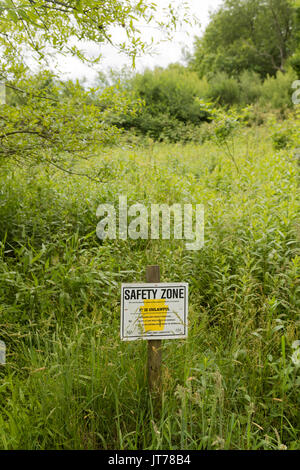 Indiana, Pennsylvania - A no-hunting safety zone in Yellow Creek State Park. Stock Photo