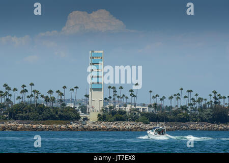 Storm Clouds Build Up Behind Island Grissom, Long Beach, California. Stock Photo