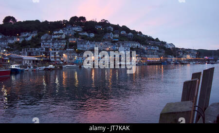 Looe, South Cornwall fishing village on an August Evening