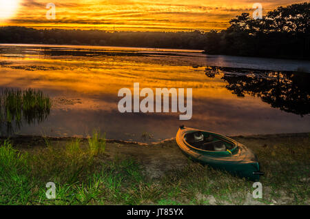 Kayak Sunset Stock Photo