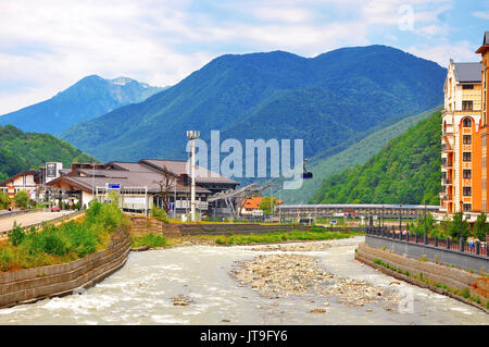 Russia - July 17 2017 Sochi Krasnaya Polyana Stock Photo