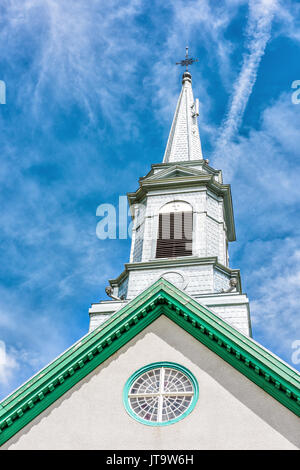 Saint-Augustin-de-Desmaures, Canada - May 29, 2017: Parish of Sainte Augustin in small town on Chemin du Roy Stock Photo