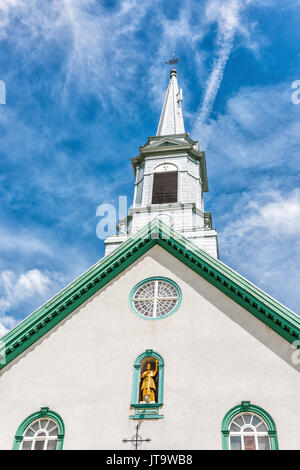 Saint-Augustin-de-Desmaures, Canada - May 29, 2017: Parish of Sainte Augustin in small town on Chemin du Roy Stock Photo