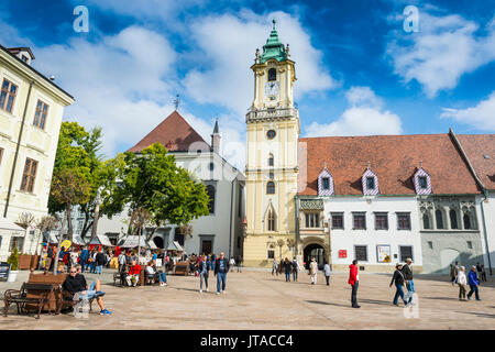 Old town hall on Hlavne Namestie square, Bratislava, Slovakia, Europe Stock Photo