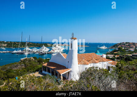 The bay of Porto Cervo, Costa Smeralda, Sardinia, Italy, Mediterranean, Europe Stock Photo