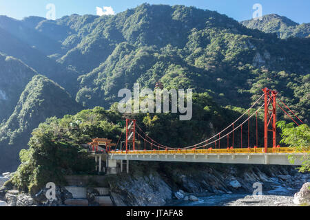 Tianxiang bridge, Taroko Gorge, Taiwan, Asia Stock Photo