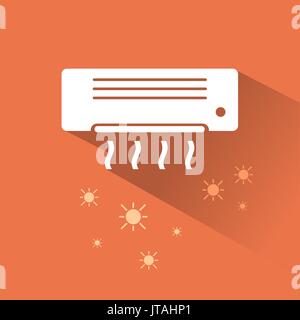 Air conditioner heating icon Stock Vector